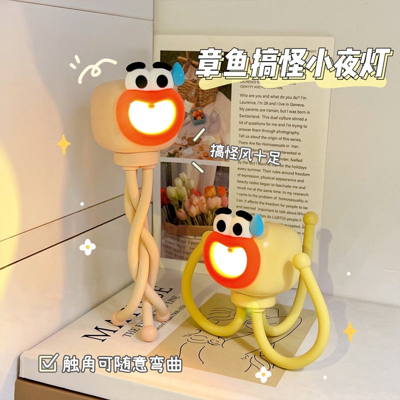 Mini Octopus Night Light, Battery Operated, Creative Desk Lamp, Gift for Women - Image 2