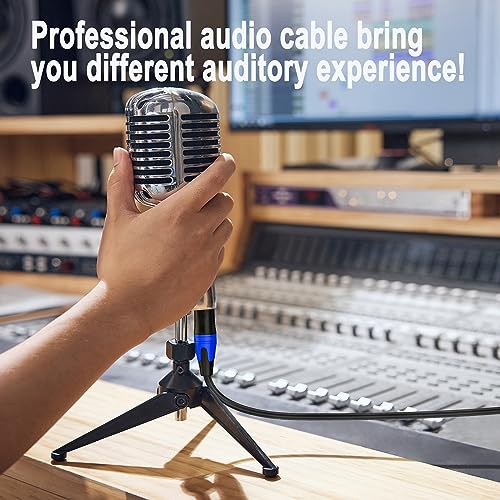 Seefeful (1PACK-11.8inch) Dual 6.35mm 1/4 Inch to XLR Microphone Cable, 6.35mm Male to XLR Audio Y Splitter Patch Cord, 3-Pin to Dual 1/4'' TRS Male Converter Adapter Cable - Image 4