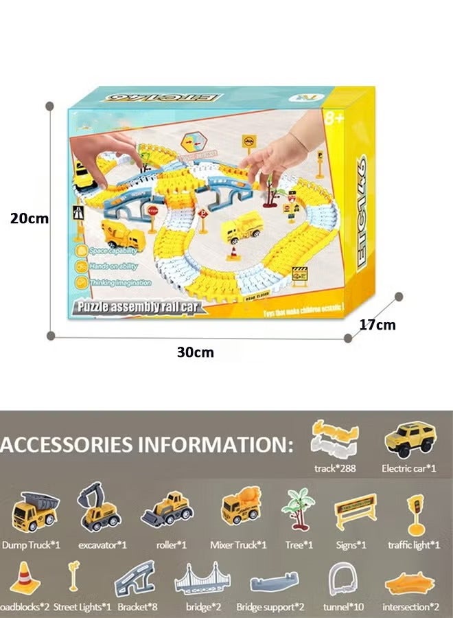 Jamal Construction Toys Set – 324 PCS Building Blocks + 5 PCS Construction Cars with Flexible Tracks, Engineering Road Playset, STEM Gift for Boys & Girls Ages 3-6, Best Educational Toys - Image 3