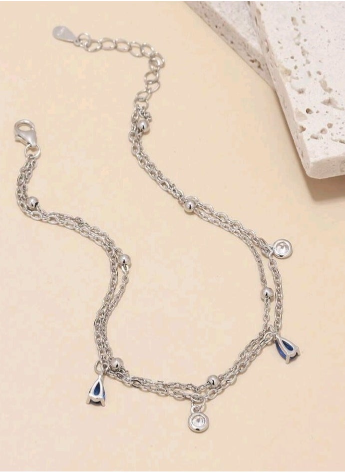 Jewelry For Life - Pure 925 Sterling Silver Anklet For Women - Image 1