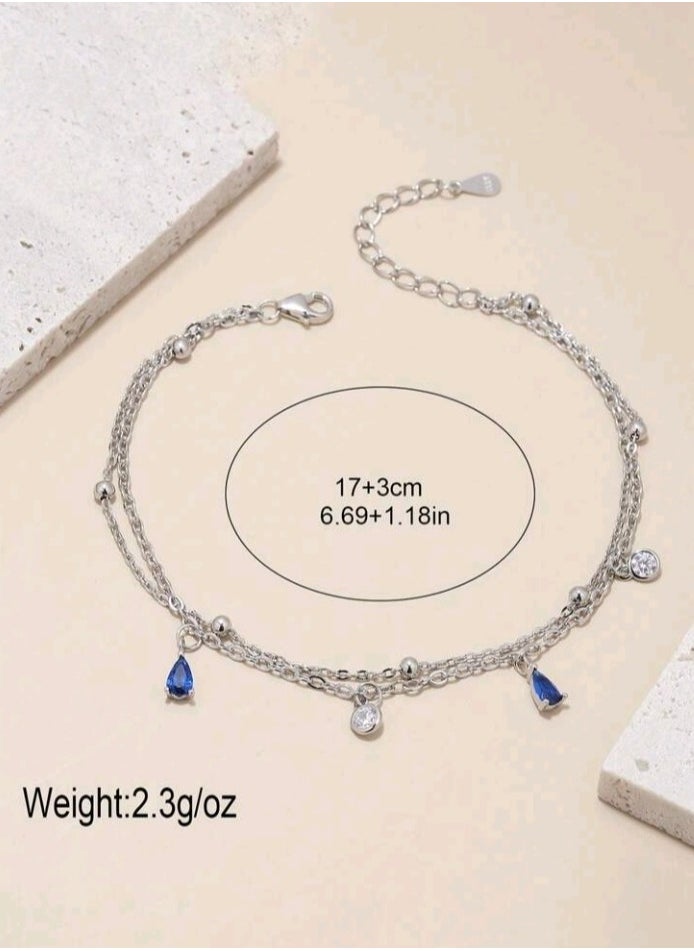 Jewelry For Life - Pure 925 Sterling Silver Anklet For Women - Image 1
