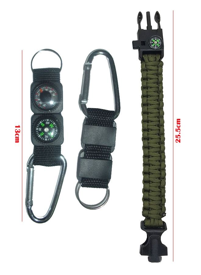 ZCM-HAPPY Set of 3 Paracord Survival Bracelets with Whistle - Image 2