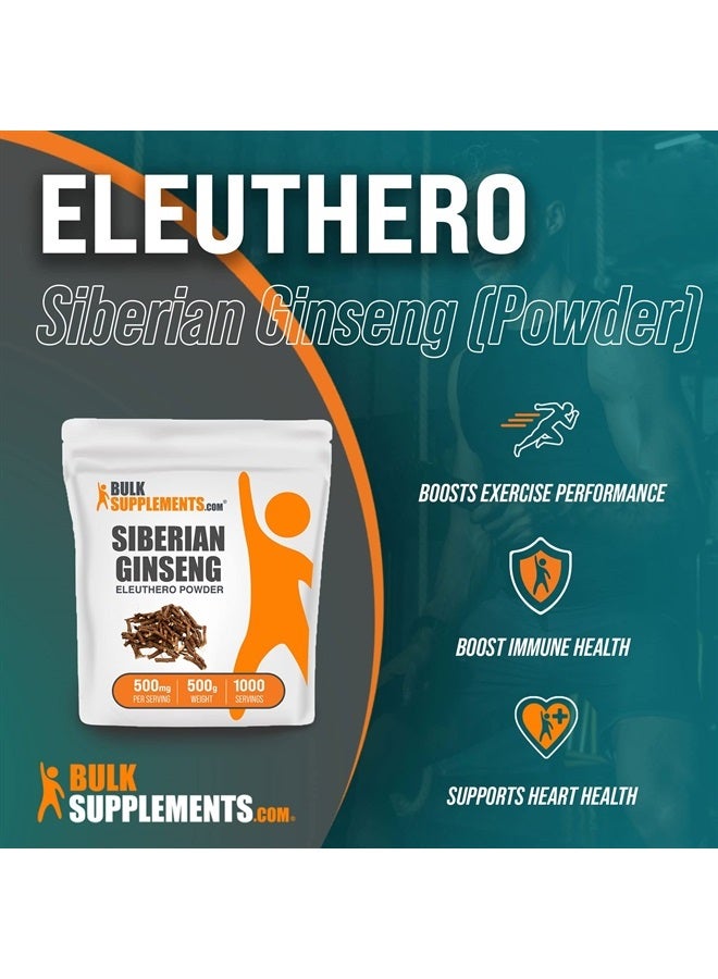 BULKSUPPLEMENTS.COM Siberian Ginseng Powder - Eleuthero Root - for Energy Support - Gluten Free - 500mg per Serving (500 Grams - 1.1 lbs) - Image 3