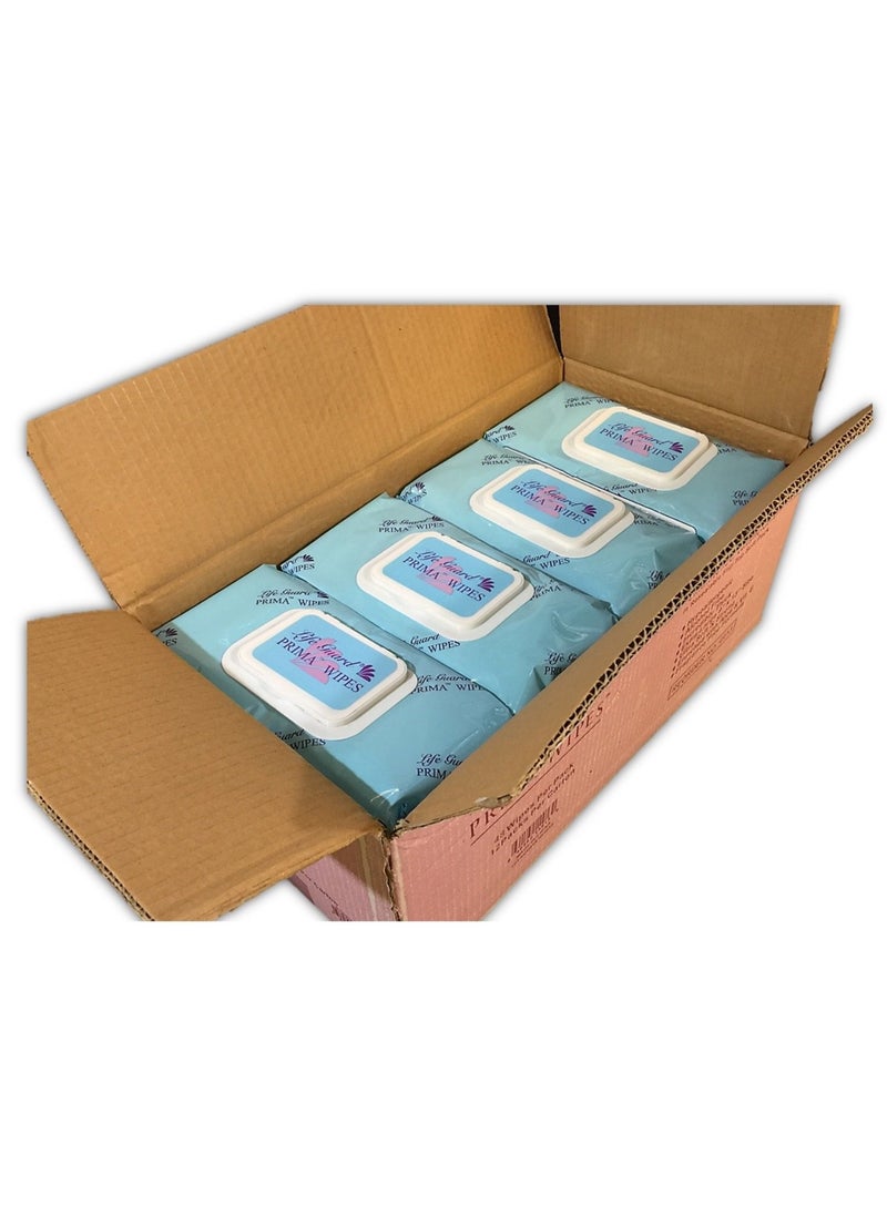 LIFEGUARD Prima Wipes Adult Washcloths, Bulk 12 Pack Case with 48 Extra-Large 9"x13" Wipes Per Pack 