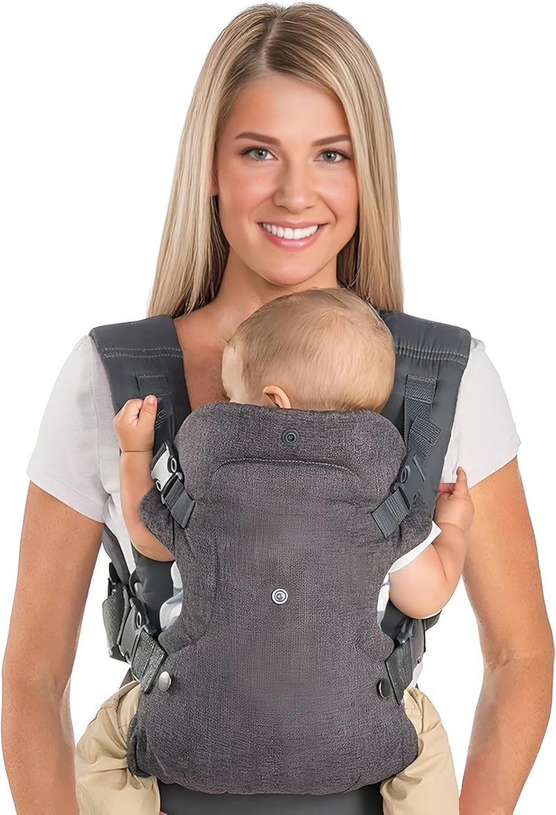 4-in-1 Convertible Baby Carrier – Ergonomic, Adjustable Babywearing Carrier for Newborns to Toddlers, Gray - Image 1