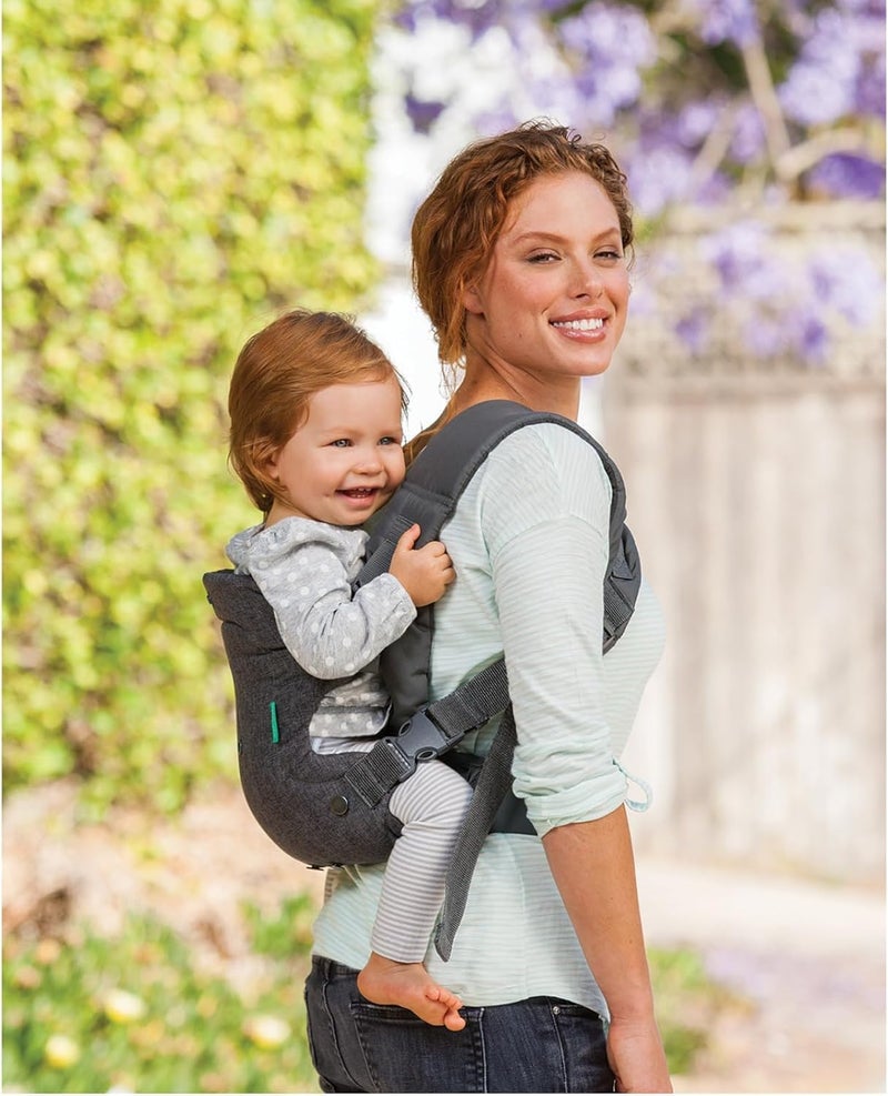 4-in-1 Convertible Baby Carrier – Ergonomic, Adjustable Babywearing Carrier for Newborns to Toddlers, Gray - Image 4