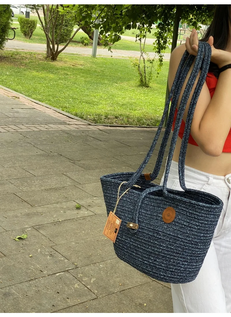 بدز ديري Jute Straw Look Handbag Beach Bag Shoulder Bag