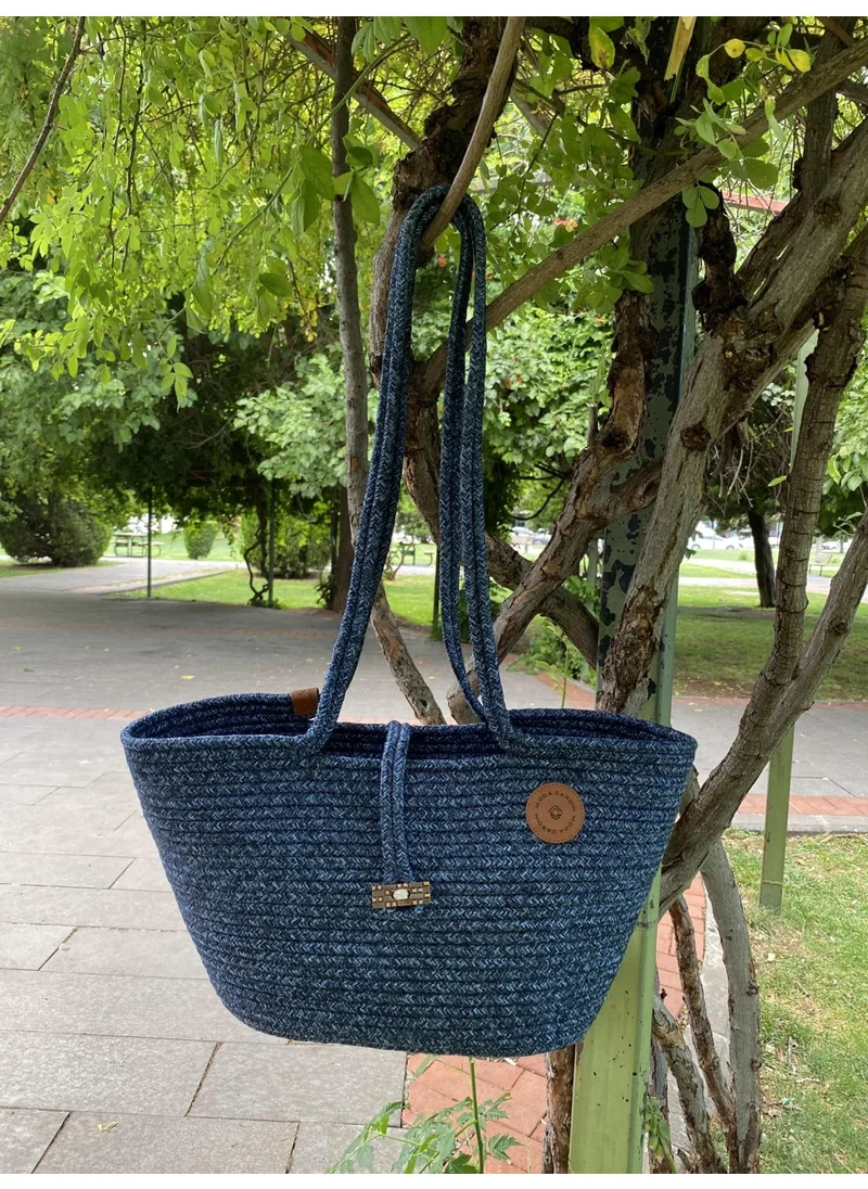 BDZ Deri Jute Straw Look Handbag Beach Bag Shoulder Bag