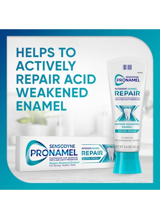 Sensodyne Pronamel Intensive Enamel Repair Toothpaste for Sensitive Teeth, to Reharden and Strengthen Enamel, Extra Fresh - 3.4 Ounces (Pack of 4) - Image 3