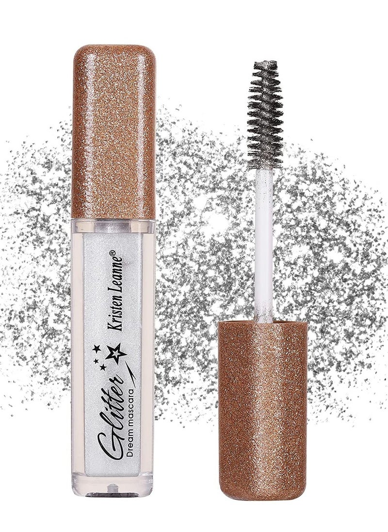ماسكارا لامعة، ماسكارا بيضاء مقاومة للماء للرموش، ماسكارا Luxsea Sparkle Diamond ملونة ساحرة تدوم طويلاً، رموش لامعة، مقاومة للتلطخ، أداة مكياج عيون لامعة للنساء