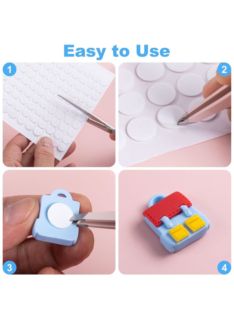 سيوسي 3D Foam Adhesive Dots Set, 6 Sheets Double-Sided Sticky Pads for Scrapbooking, Card Making & DIY Crafts, Glue Disc, Mini Lift-Up Foam Stickers, Acid-Free (600-Piece, 10mm, White) - Image 4