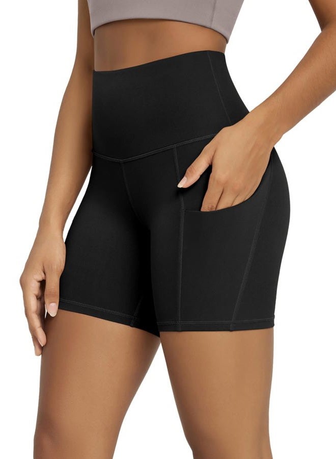 ODODOS Women's Cross Waist Yoga Leggings, Workout Running Gym Leggings, Black2, L - Image 1