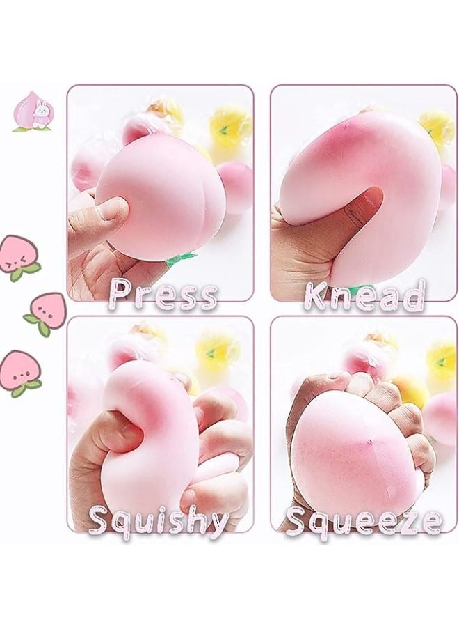 Peach Fruit Squishy Squeeze Fruit Stress Toy Stress Relief - Image 3