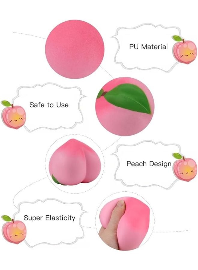 Peach Fruit Squishy Squeeze Fruit Stress Toy Stress Relief - Image 4