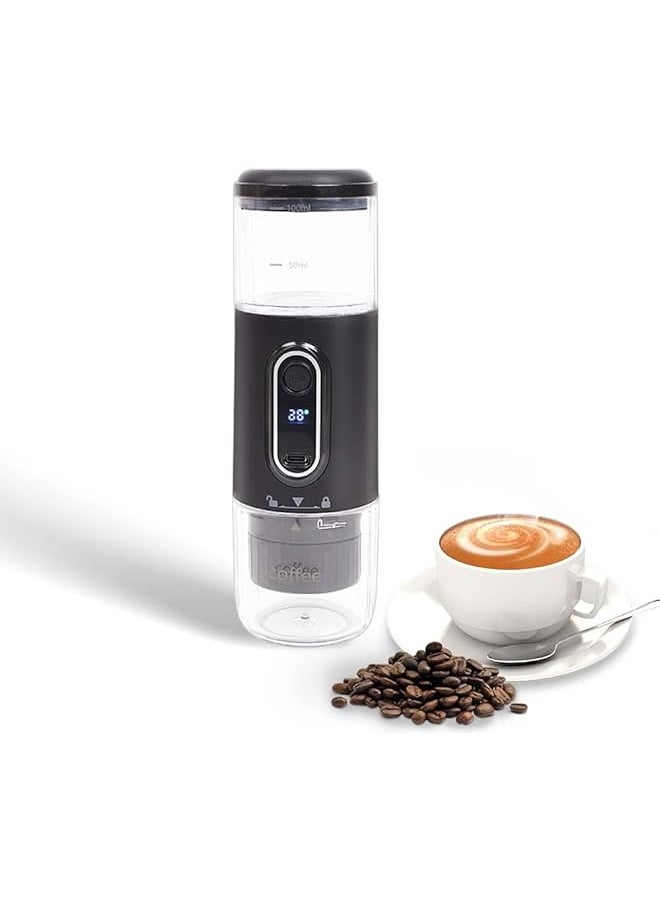 erorex - Portable Espresso Maker Travel Espresso Maker With Usb Charging Compatible Capsules And Coffee Powder Manually Operated For Travel Camping Rv Hiking Or Office - Image 1