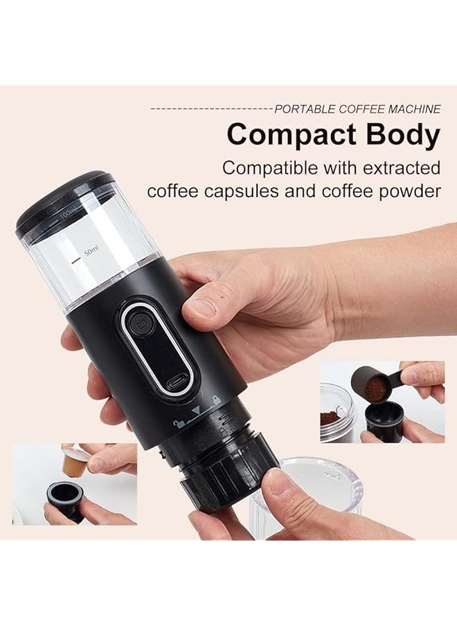 erorex - Portable Espresso Maker Travel Espresso Maker With Usb Charging Compatible Capsules And Coffee Powder Manually Operated For Travel Camping Rv Hiking Or Office - Image 1