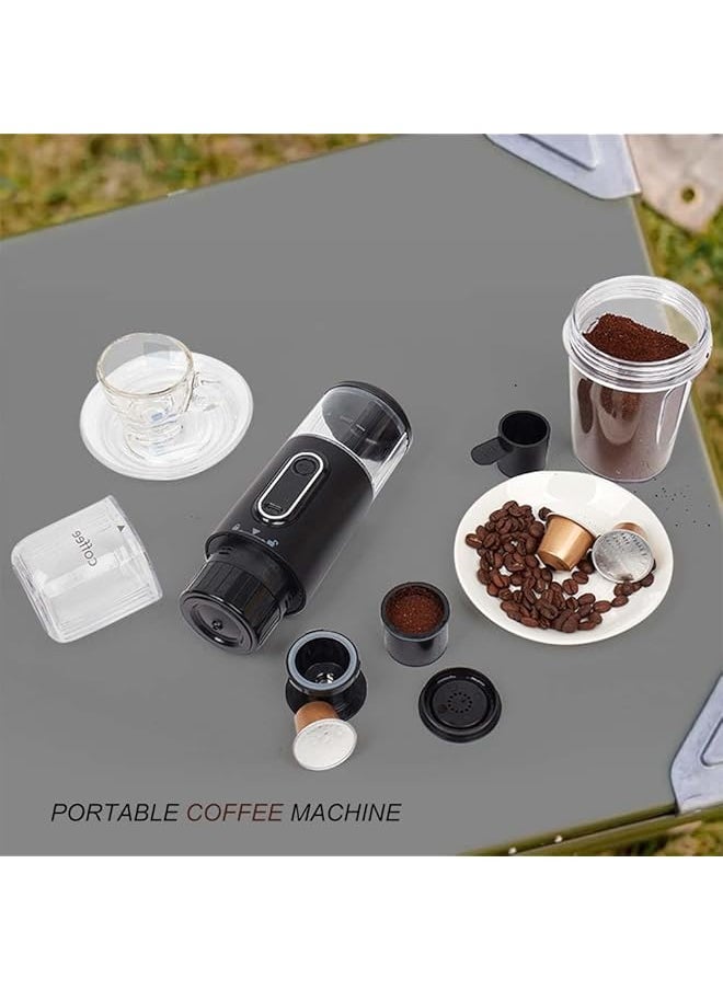 erorex - Portable Espresso Maker Travel Espresso Maker With Usb Charging Compatible Capsules And Coffee Powder Manually Operated For Travel Camping Rv Hiking Or Office - Image 1