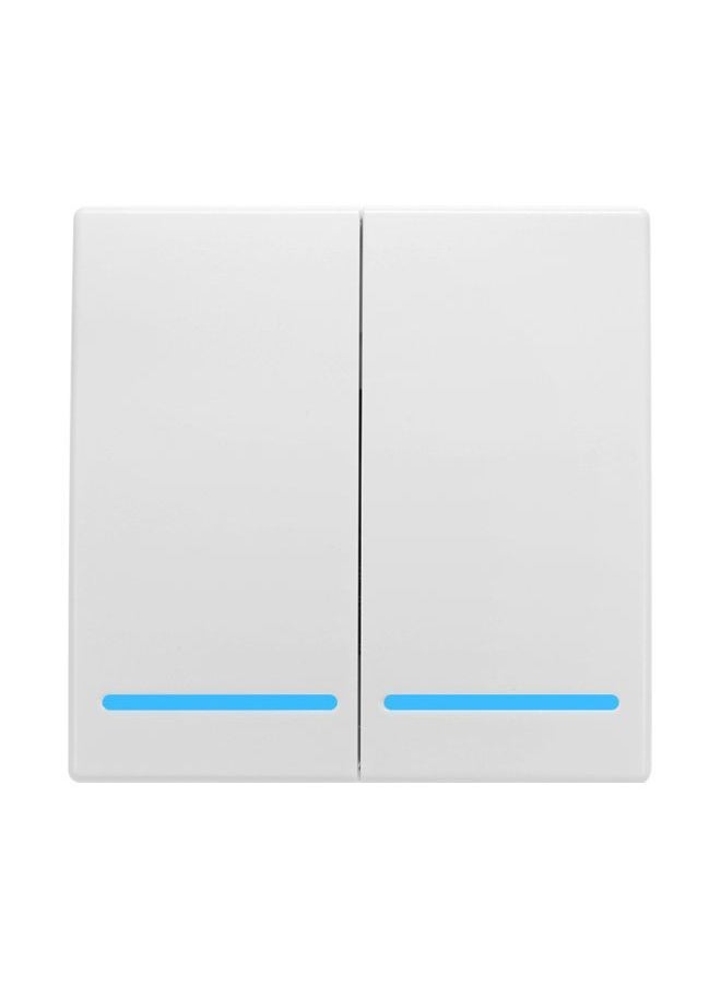 NIBEMINENT 2-Gang eWeLink Wall Light Switch White  - Image 1