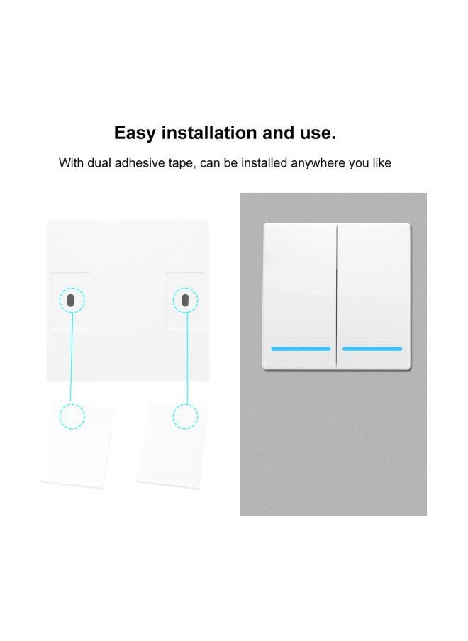 NIBEMINENT 2-Gang eWeLink Wall Light Switch White  - Image 5