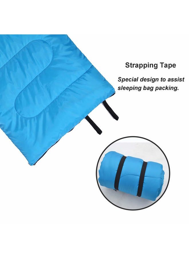 DESERT & FOX Cotton Flannel Sleeping Bags Attach Pillow, 4 Season Warm & Cold Weather Envelope Compression Sack, Lightweight & Portable Sleeping Bag for Outdoor Camping, Hiking, Traveling - Image 5