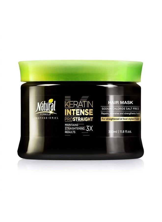 Natural Formula - Keratin Hair Mask - Intense Repair Keratin Mask, Hair Mask for Frizzy Hair - Keratin Enriched Hair Care, Hair Mask for Dry Damaged Hair, Advanced Hair Moisturizer & Hair Masks - 350ml - Image 1