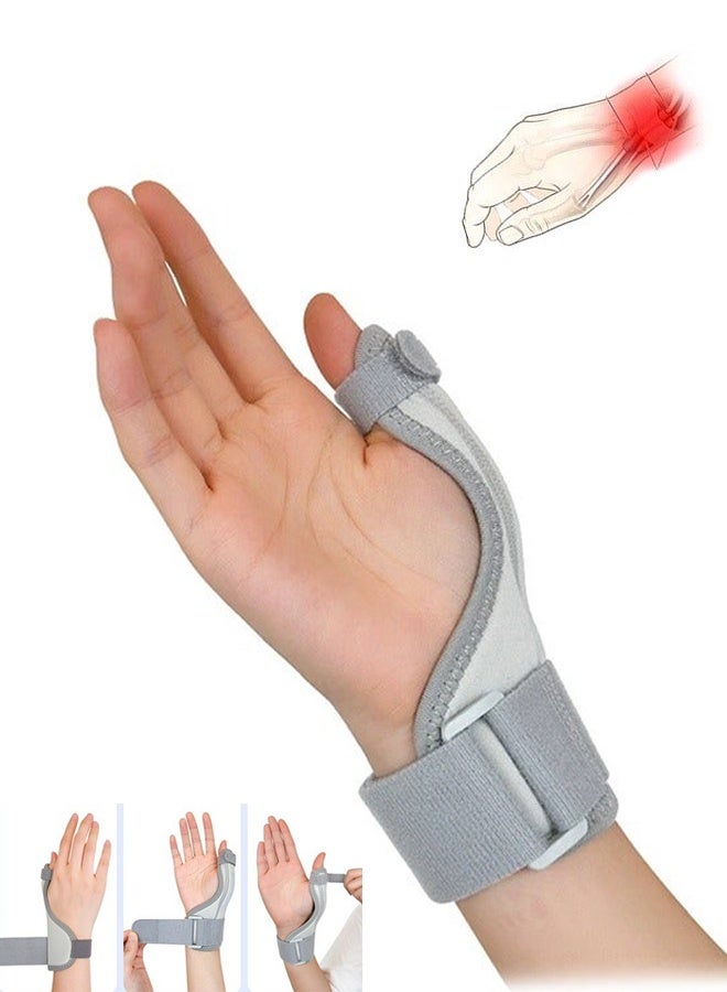 STL Thumb Brace for Men and Women, Joint Thumb Spica Splint for Pain Relief, Tendonitis, Thumb Wrist Stabilization Support for Right or Left Hand (Grey) - Image 1