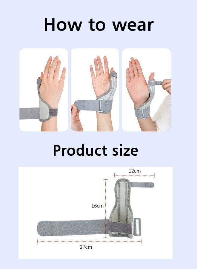 STL Thumb Brace for Men and Women, Joint Thumb Spica Splint for Pain Relief, Tendonitis, Thumb Wrist Stabilization Support for Right or Left Hand (Grey) - Image 3