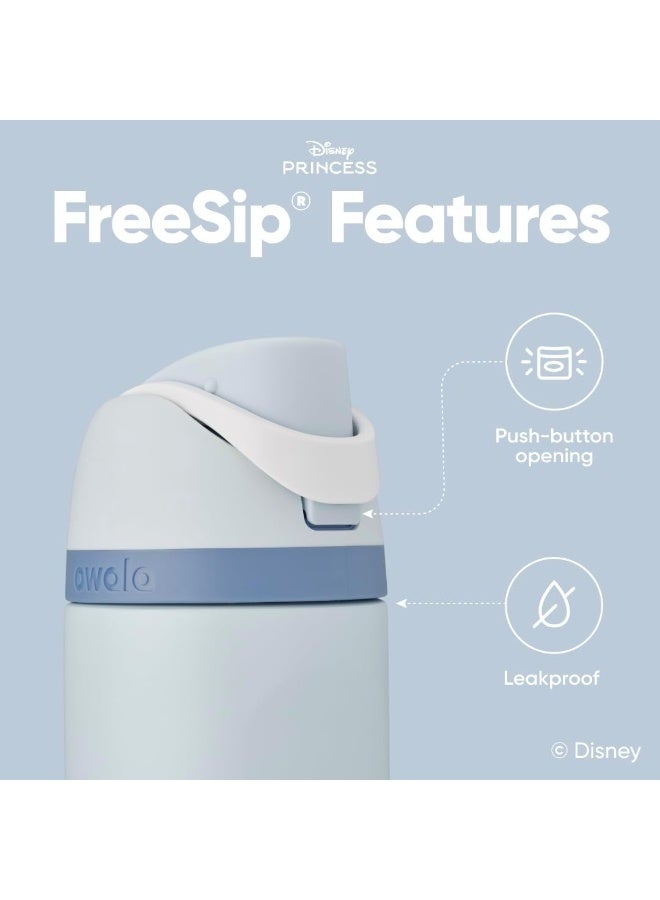 Owala Disney Princess FreeSip Insulated Stainless Steel Water Bottle with Straw and Sticker for Sports and Travel, BPA-Free Sports Water Bottle, 24 oz, Cinderella - Image 5