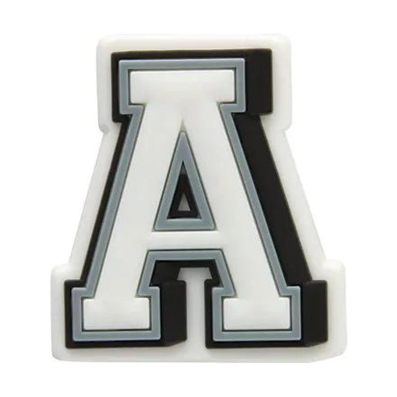 Alphabet A Croc Shoe Decoration Charm, Rubber Clogs Slipper Casual Fashion Charm, 1 Piece