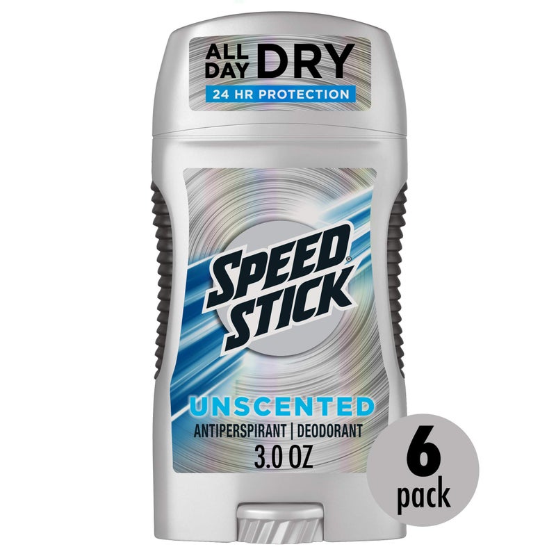 Speed Stick Power Antiperspirant Deodorant for Men, Unscented - 3 Ounce, Pack Of 6 (Packaging May Vary) - Image 1