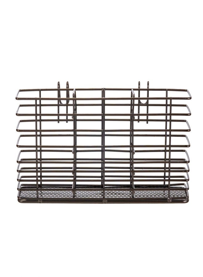 Slideep Cutlery Utensil Silverware Drying Rack, Flatware Storage Solution Basket with Hooks for Kitchen Dish Drainer Dish Drying Rack, Rust Proof Nickel - Image 2