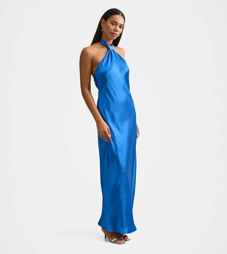 forever new Yvette Halter Neck Satin Maxi