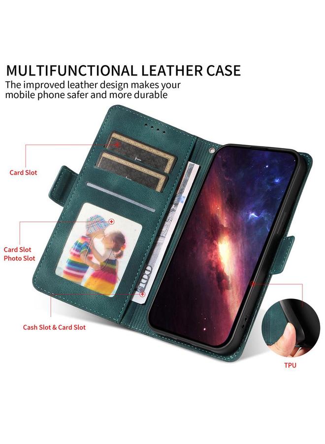 زبون جراب هاتف Honor X8c 4G من الجلد المنقوش بنقشة معينية مرصعة بالنجوم - Image 3