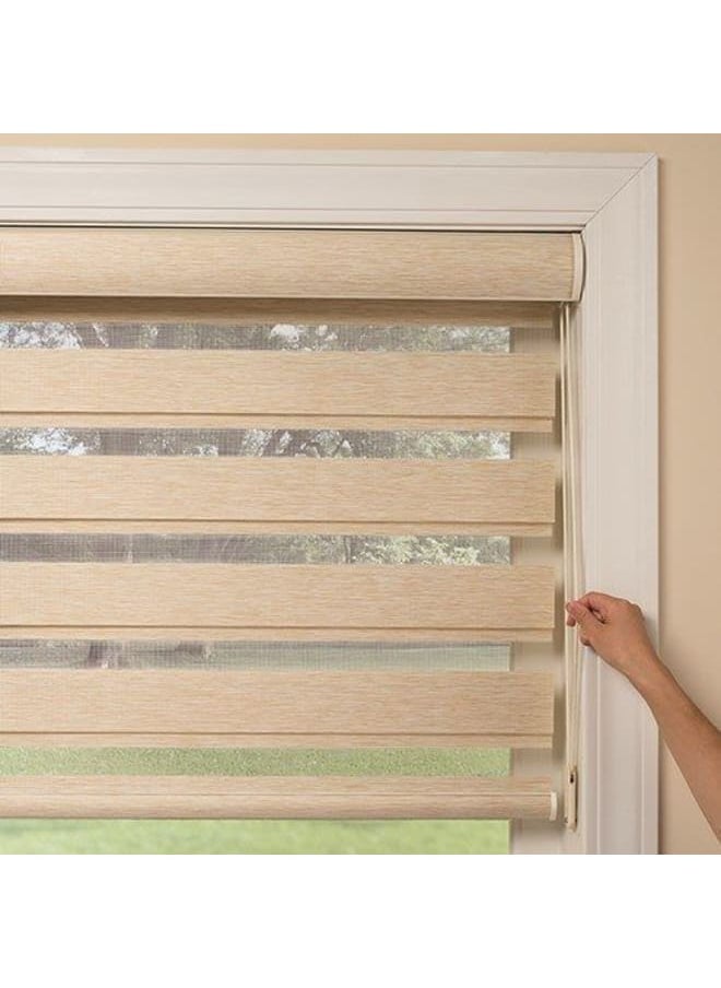 Beige Zebra Blinds 125W x 125H cm