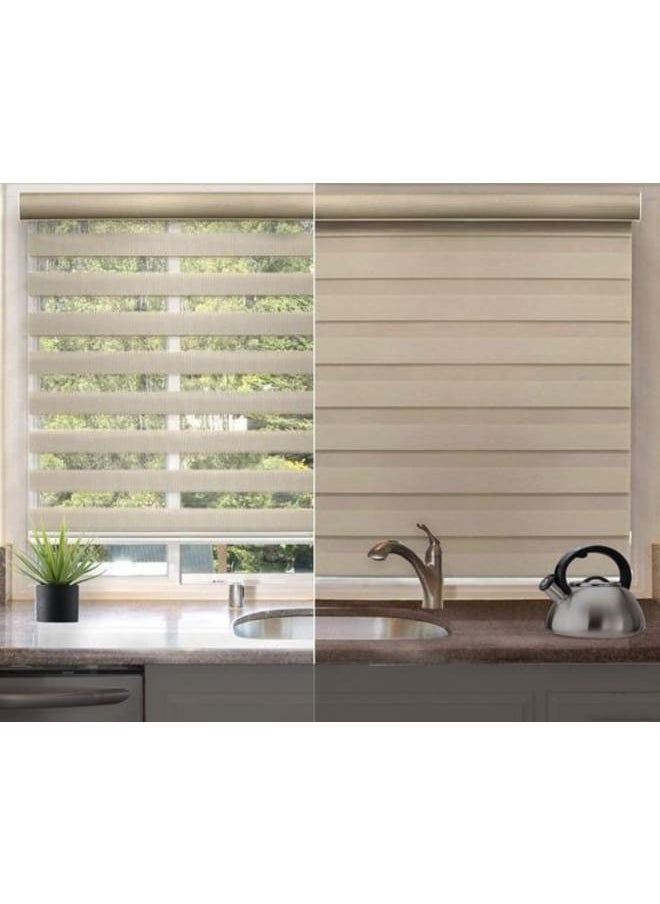 Beige Zebra Blinds 125W x 125H cm