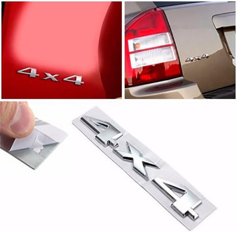 Labriciyon شريط تزييني بشعار سيارة من الكروم لنماذج 4X4، مناسب لشاحنات دودج وفورد وجيب رانجلر وجراند شيروكي وكومباس، للإضافة إلى الأكسسوارات الخارجية للسيارة. - Image 4