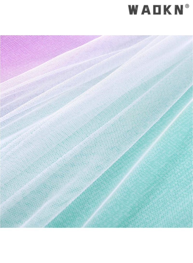 دبليو أيه أو كي أن ستارة غرفة الطفل حلم ستار التظليل : ساحر الأميرة تصميم , مناسبة لأنّ ك طفلة صغيرة غرفة نوم نافذة - طول فائقة ، يمكن تحقيق أفضل التظليل والخصوصية ( 1 قطعة لوحة ، 52w × 63l بوصة ، الوردي الأرجواني الأخضر ) - Image 5