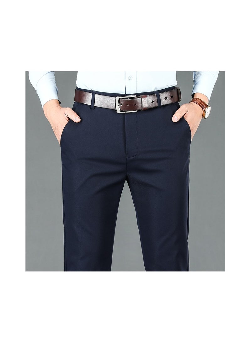 Loquat Squality Men Casual Business Pants Royal Blue  - Image 1