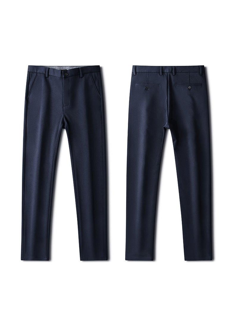Loquat Squality Men Casual Business Pants Royal Blue  - Image 3