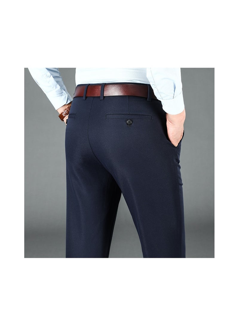 Loquat Squality Men Casual Business Pants Royal Blue  - Image 2