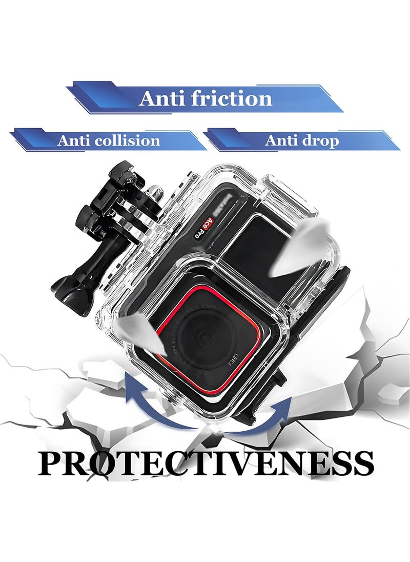 Generic - Waterproof Case For Ace Pro Action Camera Underwater Diving Protective Housing 60m With Bracket Accessories - Image 1