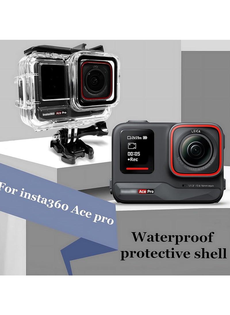 Generic - Waterproof Case For Ace Pro Action Camera Underwater Diving Protective Housing 60m With Bracket Accessories - Image 1