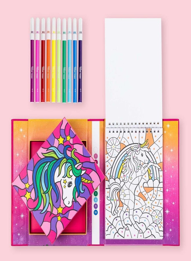 Tiger Tribe: Unicorn Dreaming Color by Numbers - Fun Coloring Activity Set for Kids 4+, Early Numeracy Skills, Includes Markers, Portable, Great Gift Idea - Image 2