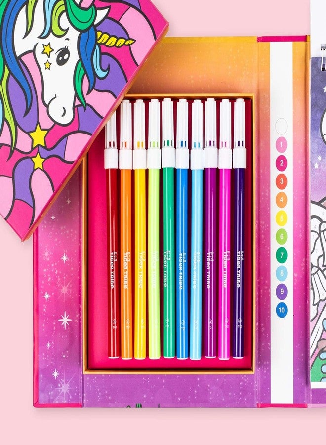 Tiger Tribe: Unicorn Dreaming Color by Numbers - Fun Coloring Activity Set for Kids 4+, Early Numeracy Skills, Includes Markers, Portable, Great Gift Idea - Image 3