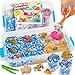 Yeonhatoys OceanSand Sensory Bin with Lid 42 Pcs Sensory Sand Kit with Sea Animals for Kids Birthday Christmas Gifts for Boys Girls Preschool Learning Activities Tools Box Outdoor Sandbox Toys for Toddlers - Image 3