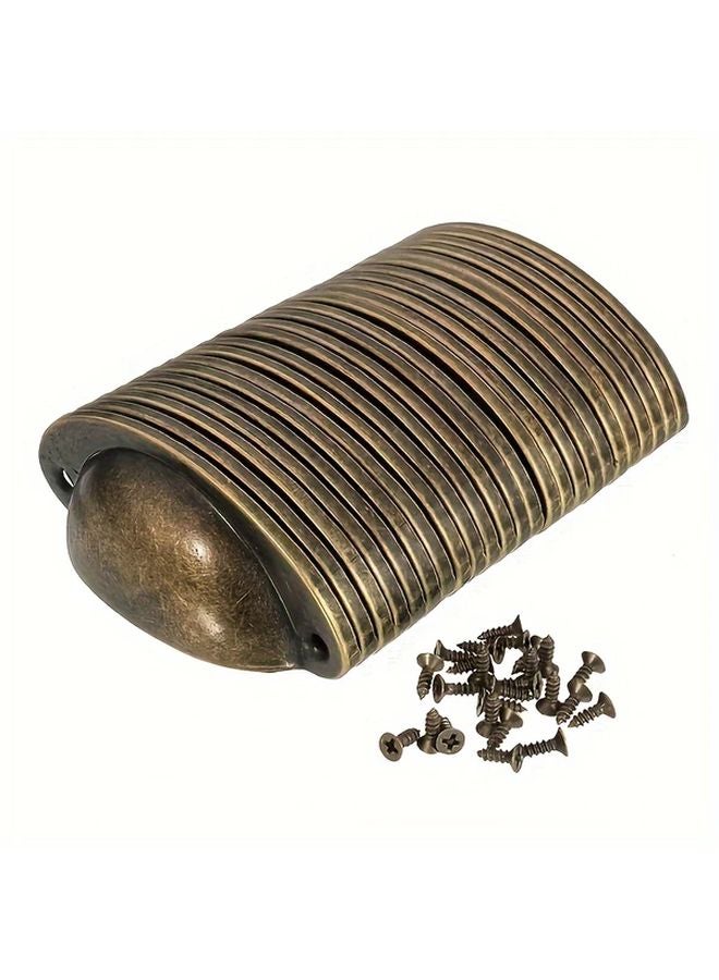 Black 20Pcs Antique Metal Pull Handles For Drawers Cabinets Trash Bins With Hardware - Image 4