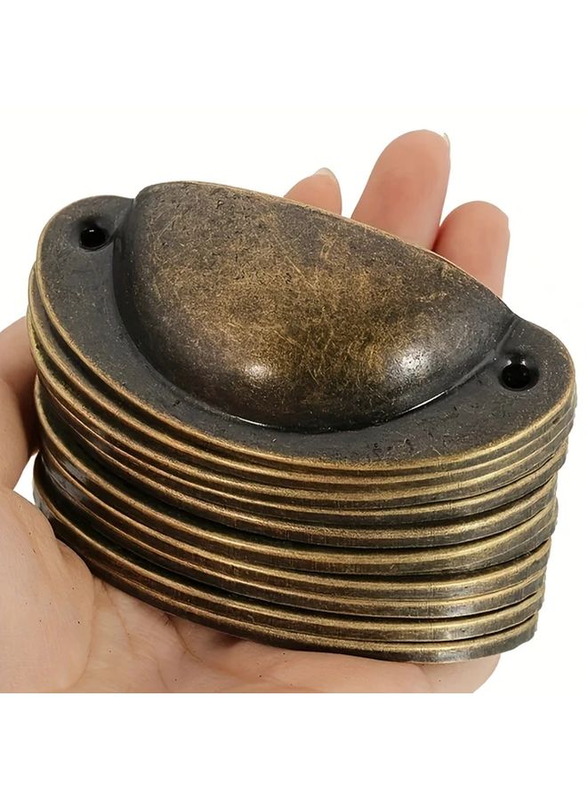 Black 20Pcs Antique Metal Pull Handles For Drawers Cabinets Trash Bins With Hardware - Image 1