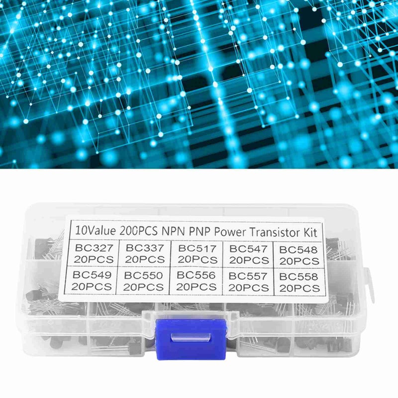 200pcs 10 Values NPN PNP TO‑92 BC327‑BC558 Transistor Assortment DIY Kit - Image 4