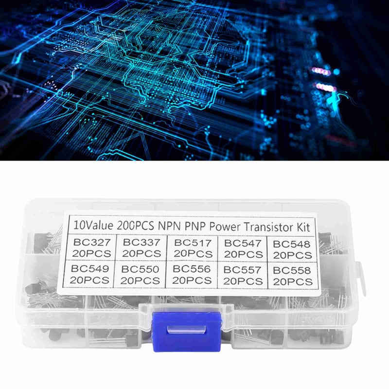 200pcs 10 Values NPN PNP TO‑92 BC327‑BC558 Transistor Assortment DIY Kit - Image 3