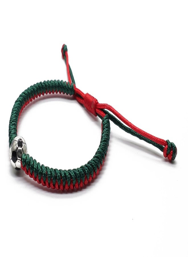 MANYC Soccer Bracelets for Men Women and Kids - Stylish Accessories for Soccer Fans Team Spirit Gifts For boys Girls 8-12 and Game Decor… (Redgreen and Blueyellow 2PCS) - Image 4